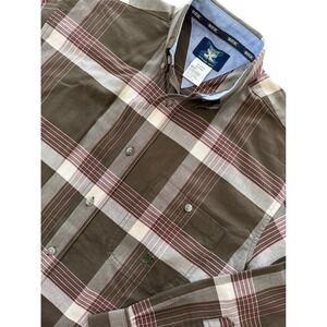 Twenty X The Wrangler Jean Co Mens Plaid Button Down Shirt Size S Western Cowboy